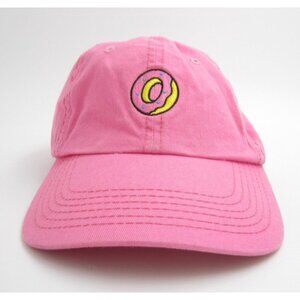 Women Pink Donut Embroidered Adjustable Hat (C)